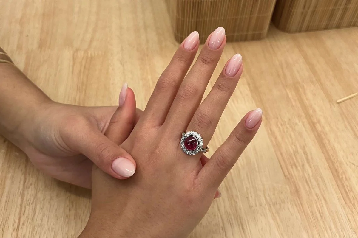 Unheated Burmese ruby and diamond ring - Image 2
