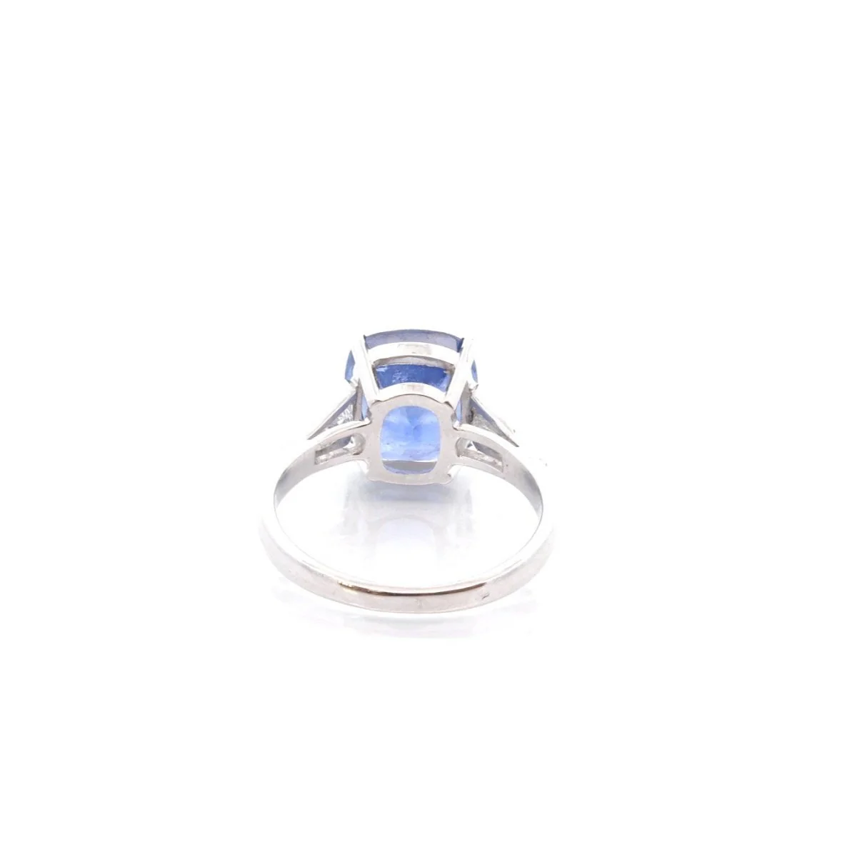 Ring in white gold, sapphire and diamonds. - Image 3