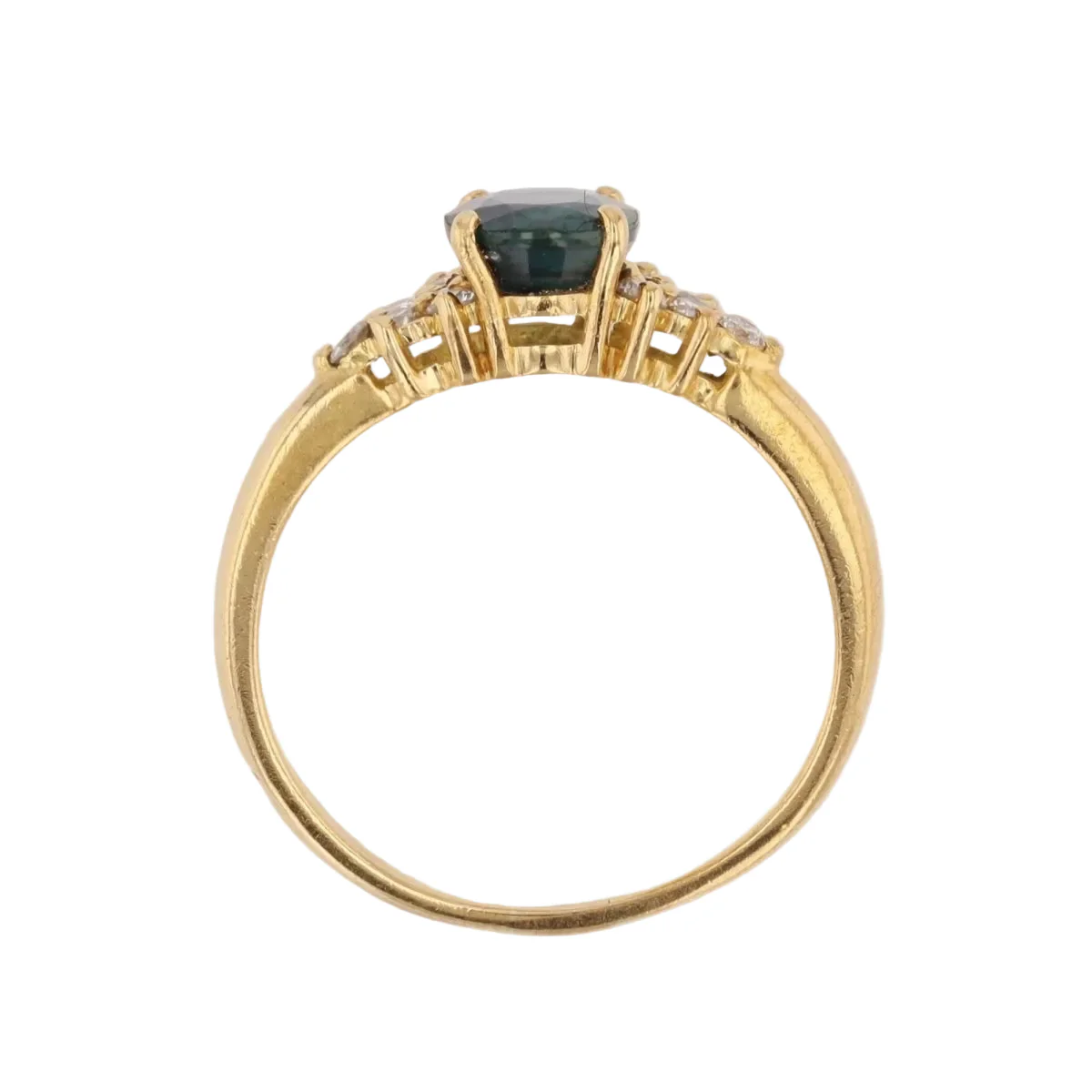 Pompadour ring in yellow gold, sapphire and diamonds - Image 6