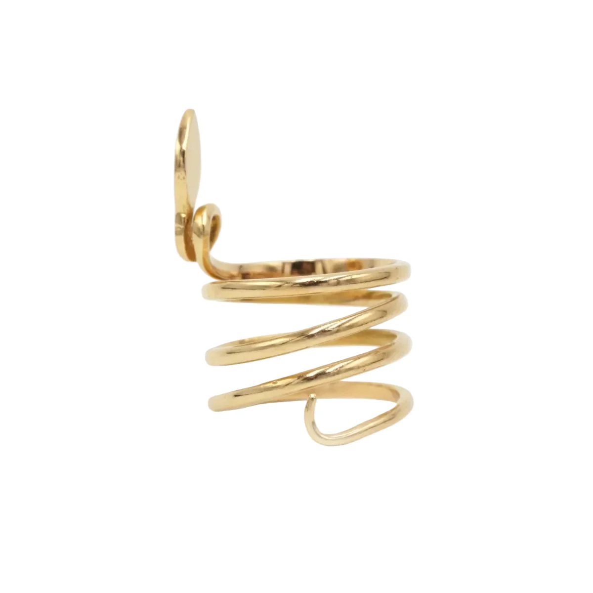 Yellow Gold Snake Ring - Image 2