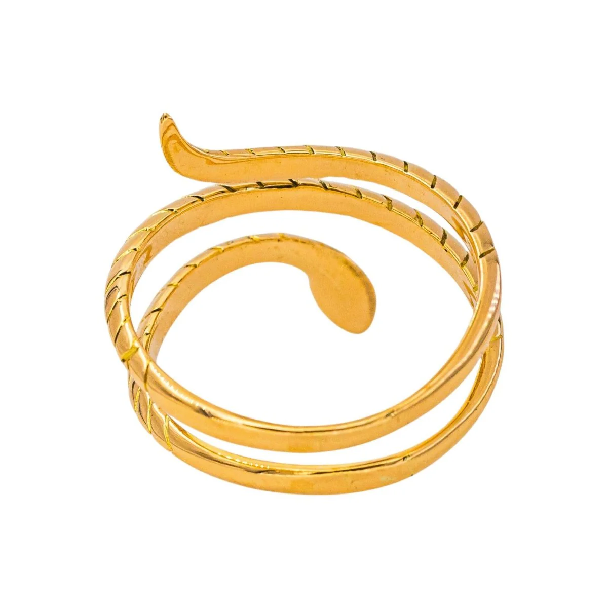 Yellow Gold Snake Ring - Image 5