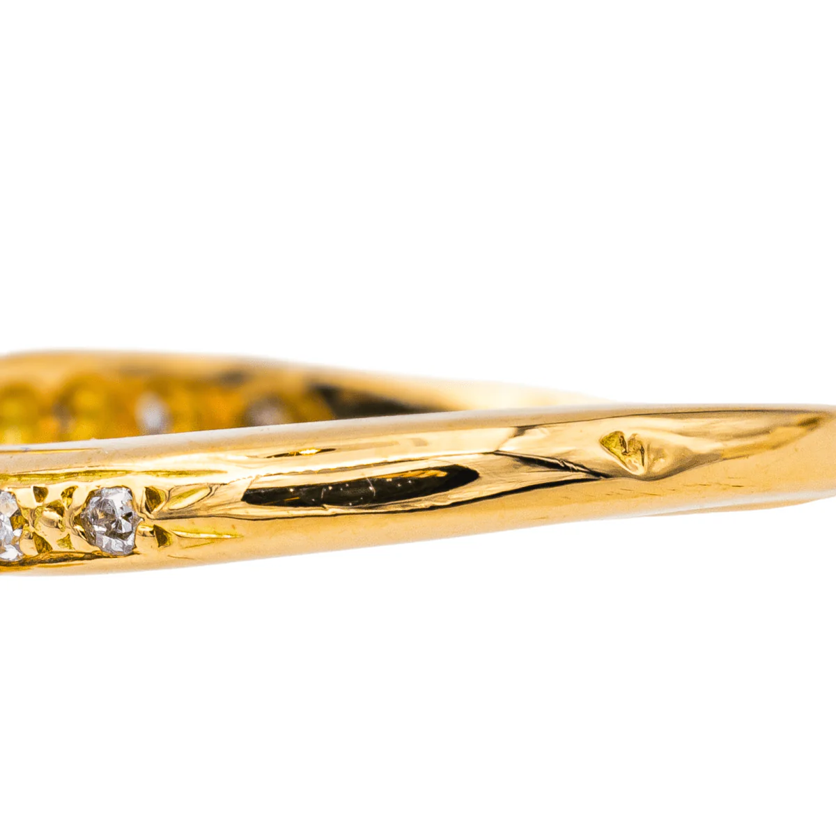 Ring at yellow gold and diamonds - Image 7