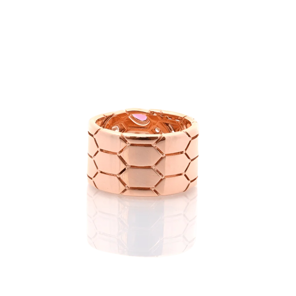 Ring BULGARI "Serpenti" in rose gold, tourmalines and diamonds - Image 2