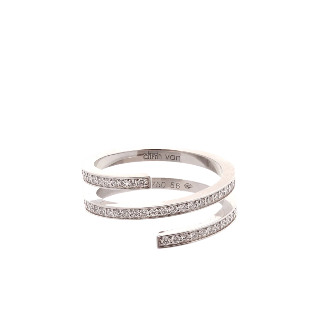 DINH VAN "Spirale" Ring in White Gold and Diamonds