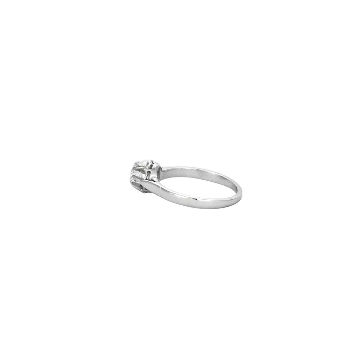 Ring Solitaire in white gold and diamond - Image 3