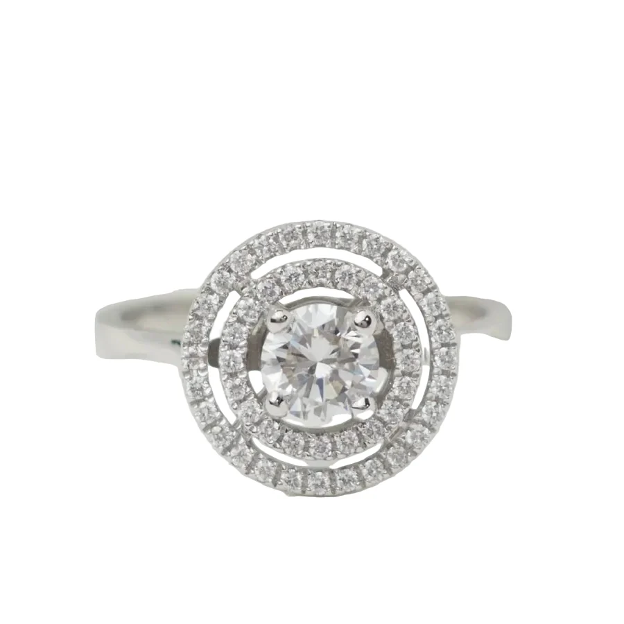 Ring Solitaire in white gold and diamonds