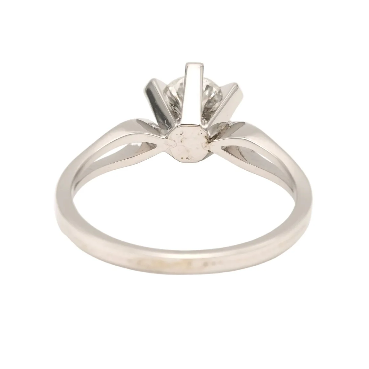 Solitaire Ring in White gold and Diamonds - Image 4