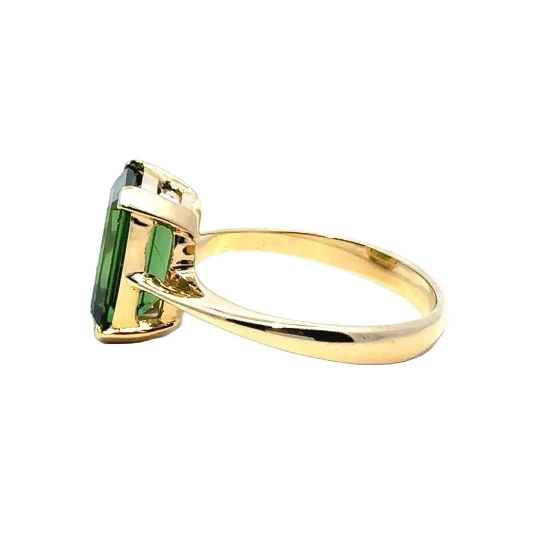 Ring Solitaire in yellow gold and tourmaline - Image 3