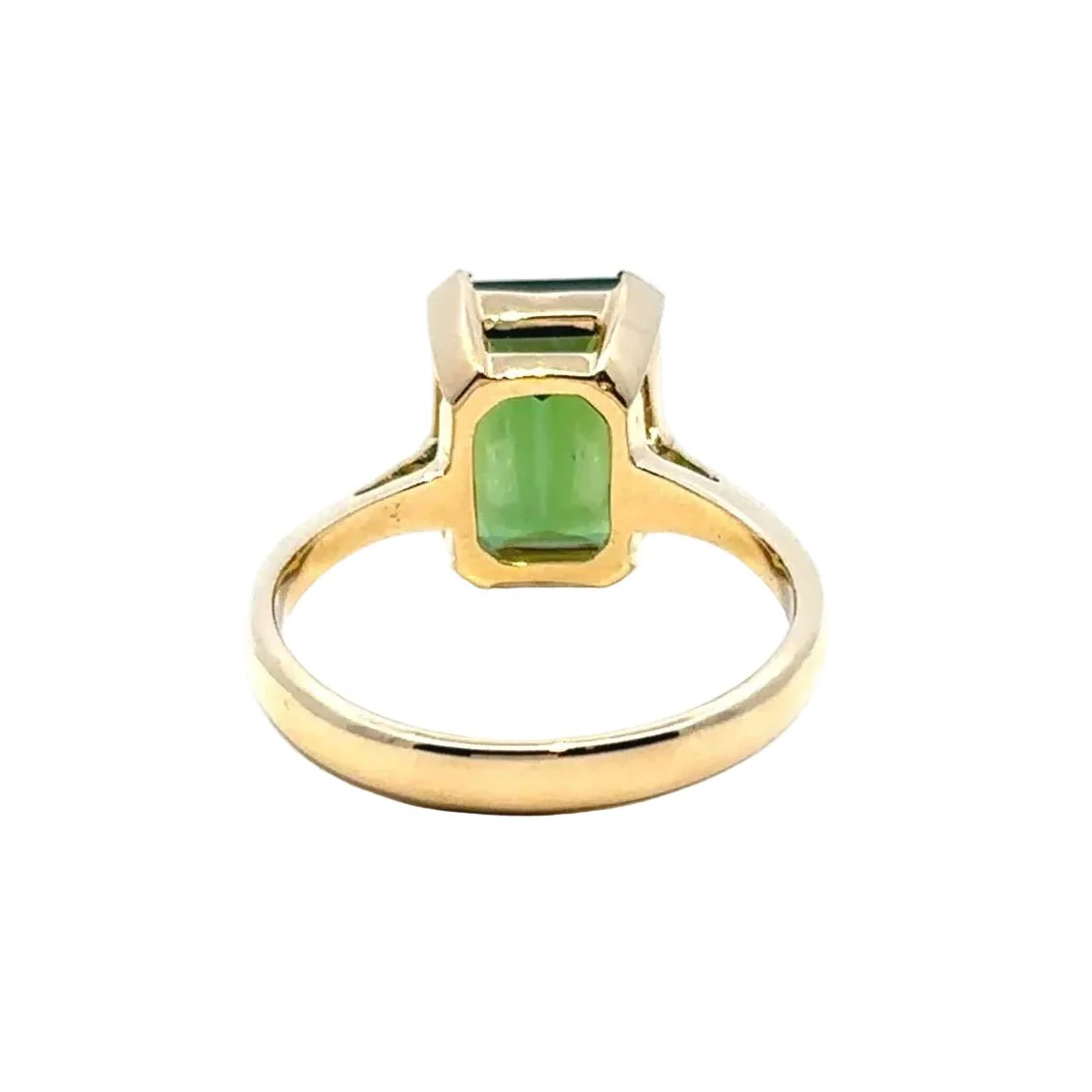 Ring Solitaire in yellow gold and tourmaline - Image 4