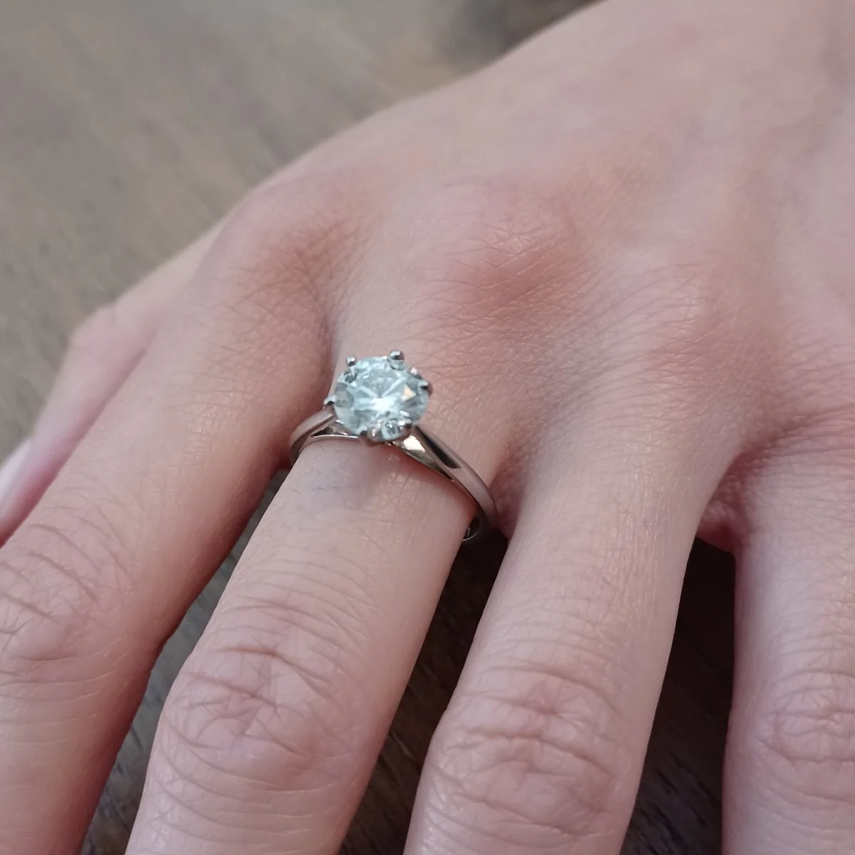 Ring Solitaire MAUBOUSSIN in paltinium and diamond - Image 2