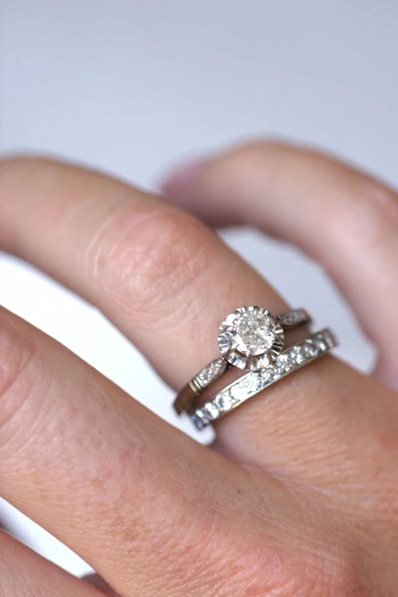 Art Deco diamond solitaire 0.50 Ct - Image 8