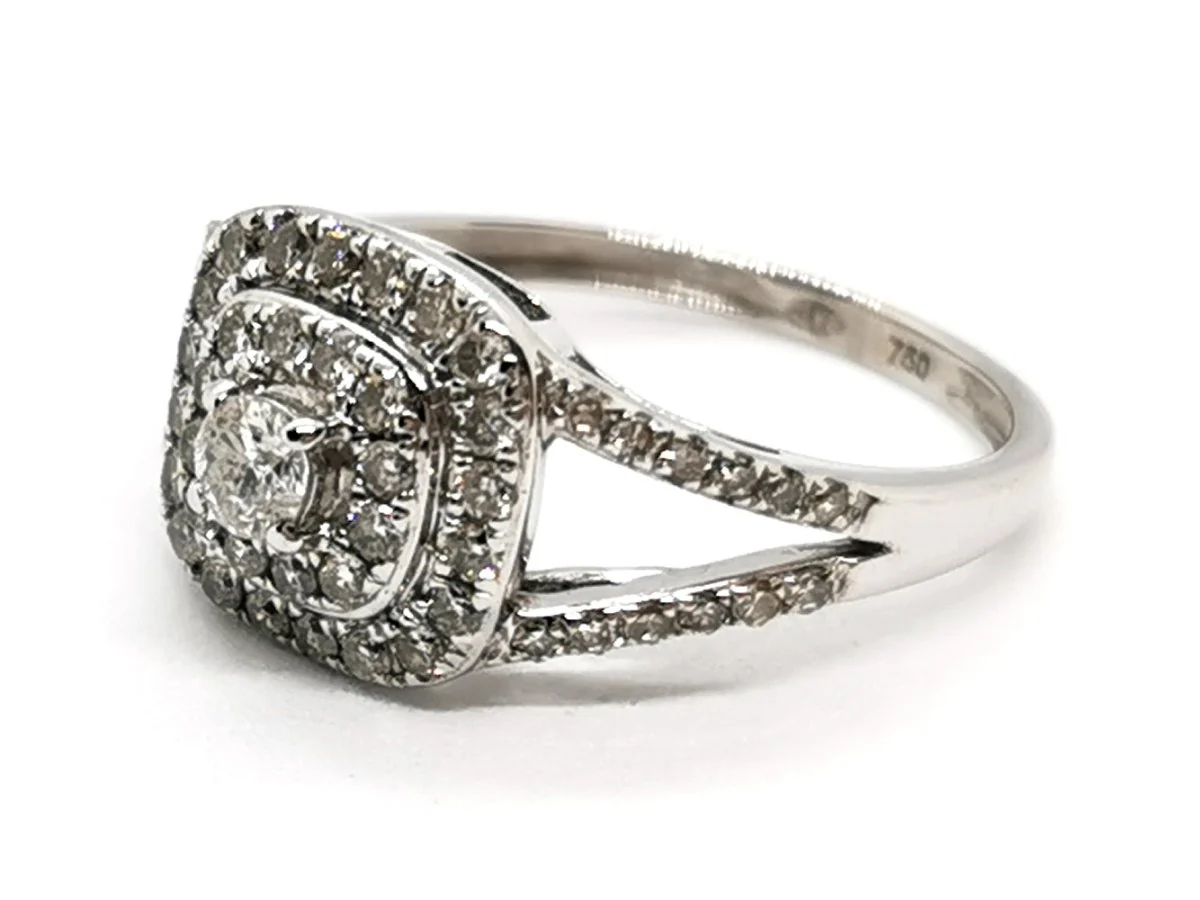 Solitaire Ring White Gold Diamond - Image 2