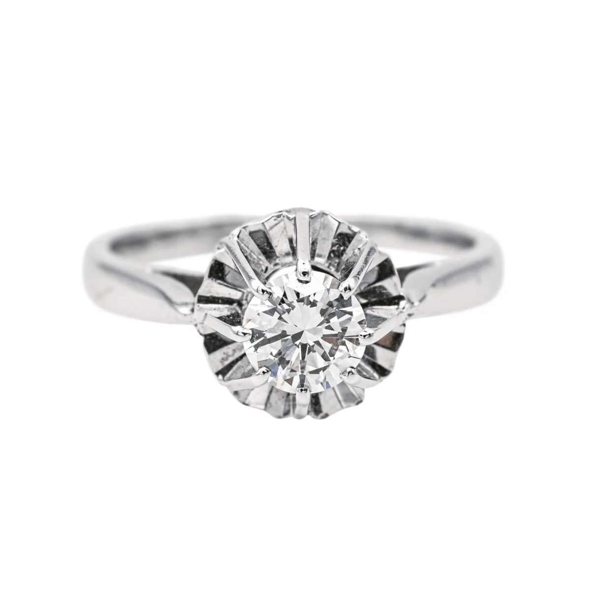 Ring Solitaire in white gold and diamond