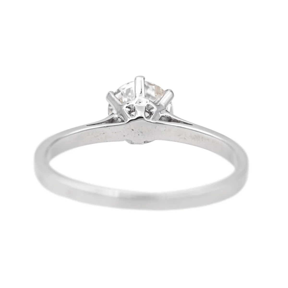 Solitaire ring in white gold and diamond - Image 5