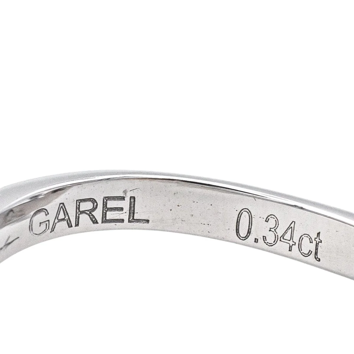 Solitaire ring in white gold and diamond - Image 5