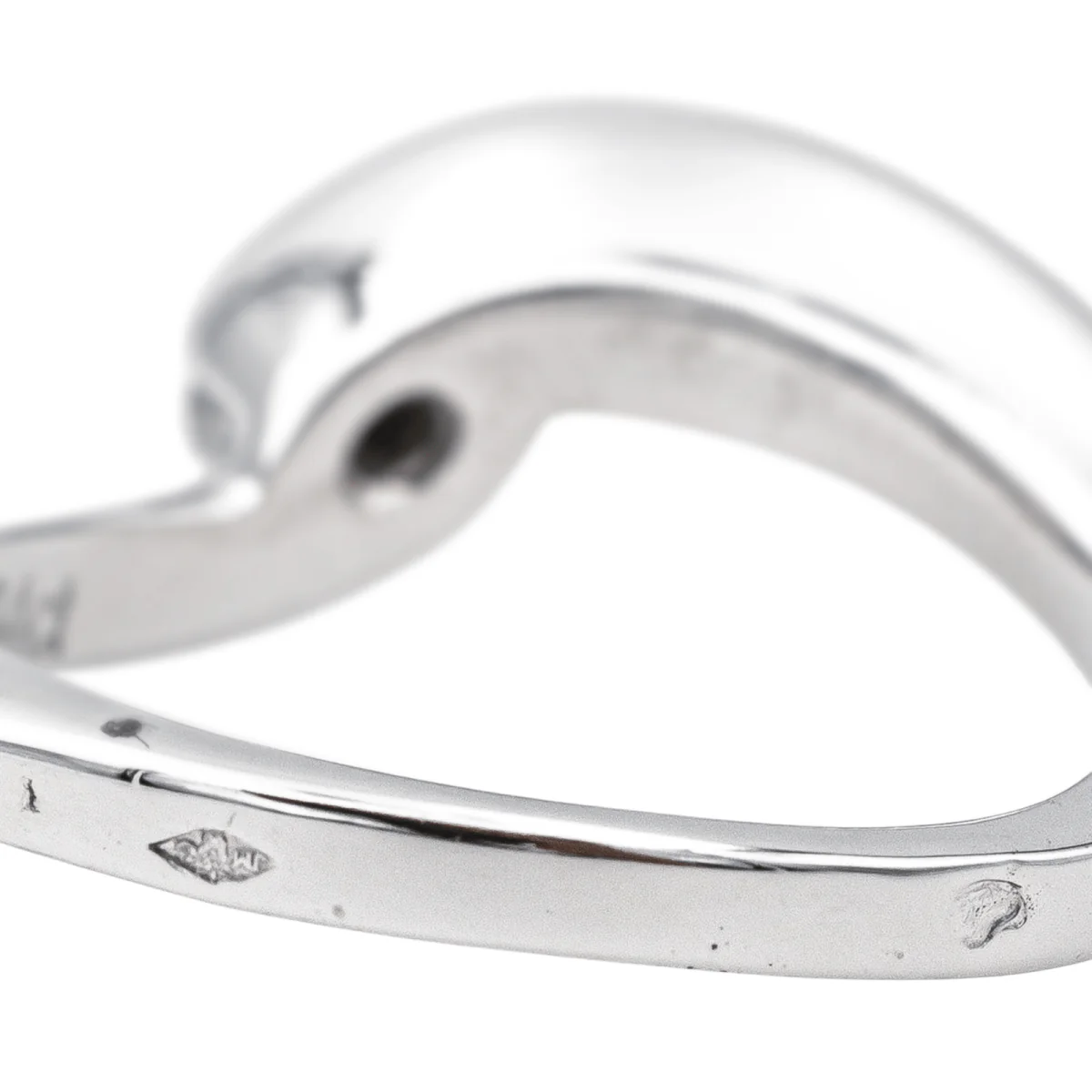 Solitaire ring in white gold and diamond - Image 7