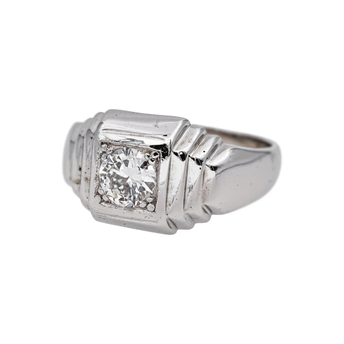 Solitaire Ring White gold Diamond - Image 3