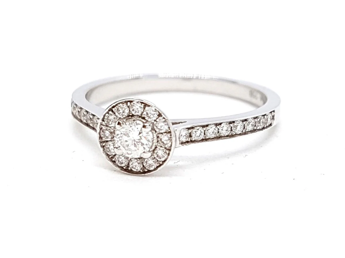 Solitaire Ring White Gold Diamond - Image 13