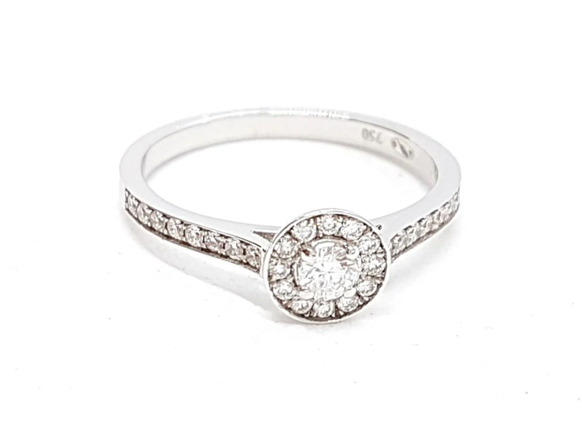 Solitaire Ring White Gold Diamond - Image 3