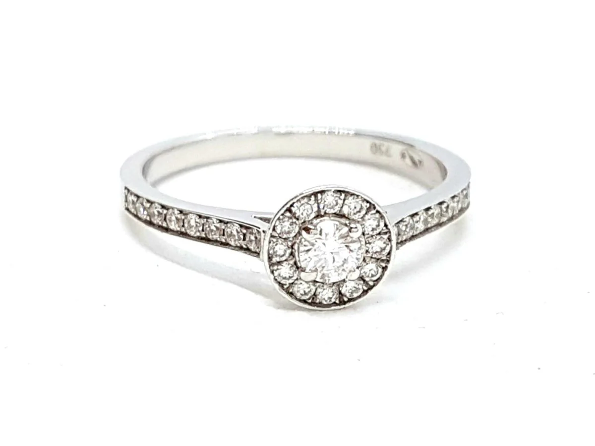 Solitaire Ring White Gold Diamond - Image 4