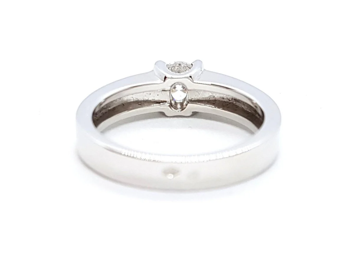 Solitaire Ring White Gold Diamond - Image 14