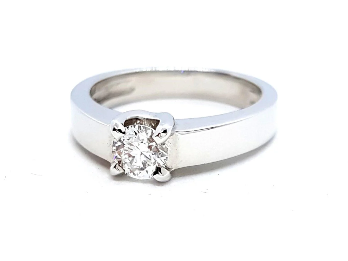 Solitaire Ring White Gold Diamond - Image 18