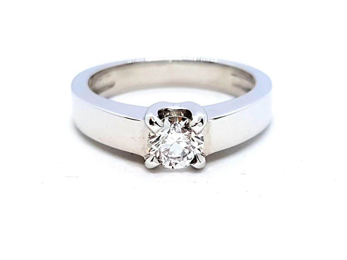 Solitaire Ring White Gold Diamond - Image 19
