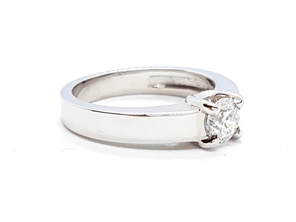 Solitaire Ring White Gold Diamond - Image 7