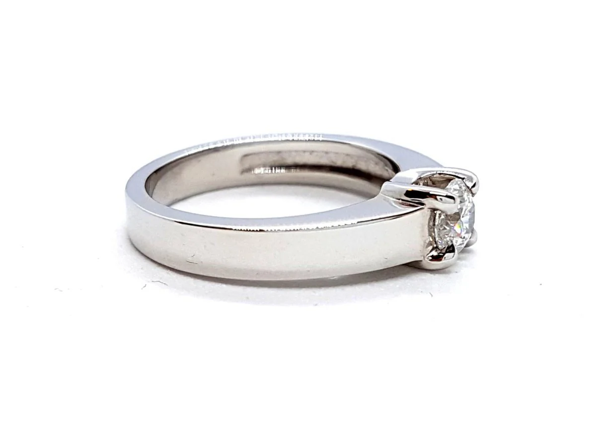 Solitaire Ring White Gold Diamond - Image 8