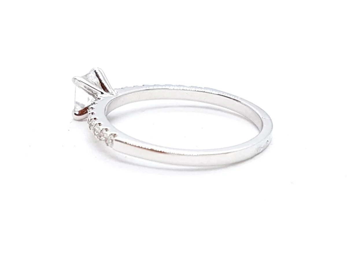 Solitaire Ring White Gold Diamond - Image 10