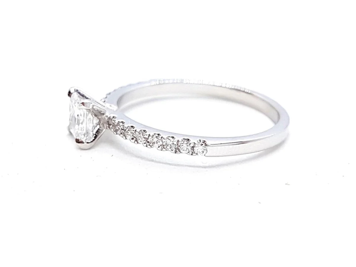 Solitaire Ring White Gold Diamond - Image 11