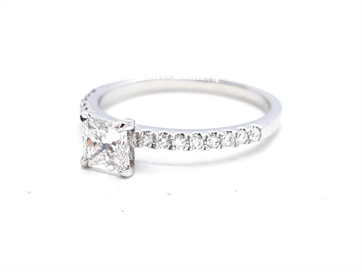 Solitaire Ring White Gold Diamond - Image 12