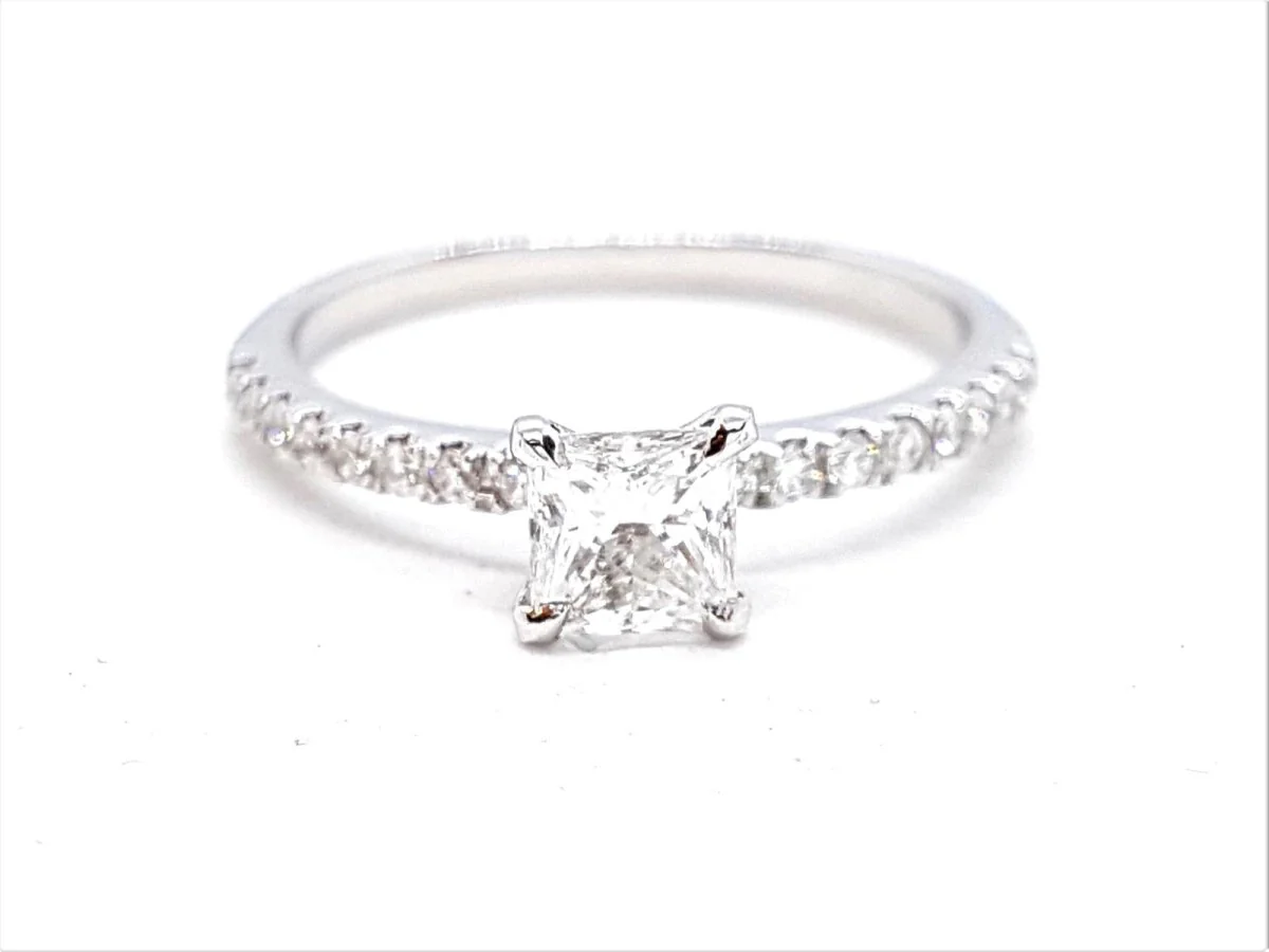 Solitaire Ring White Gold Diamond - Image 17