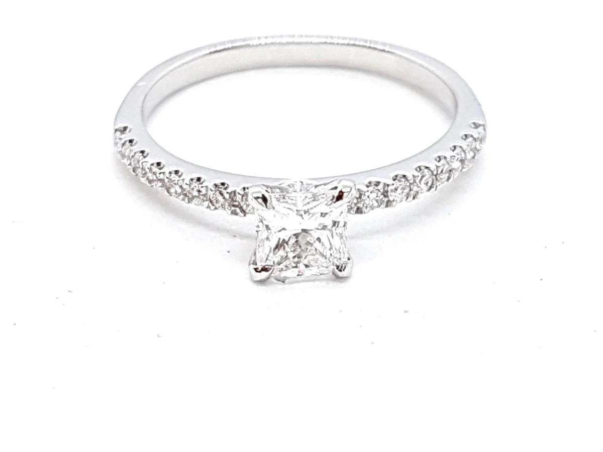Solitaire Ring White Gold Diamond - Image 18