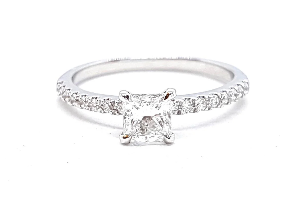 Solitaire Ring White Gold Diamond - Image 19