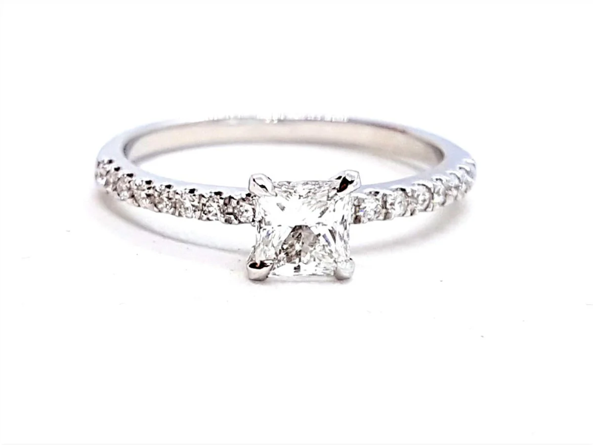 Solitaire Ring White Gold Diamond - Image 20