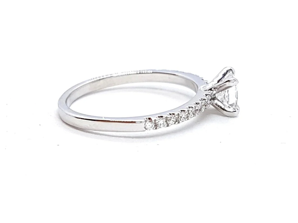 Solitaire Ring White Gold Diamond - Image 21