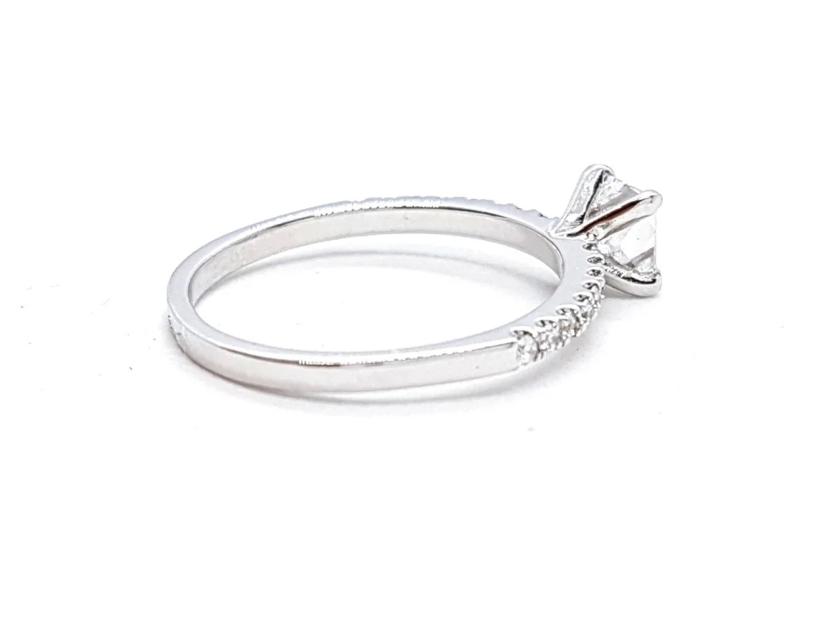 Solitaire Ring White Gold Diamond - Image 22
