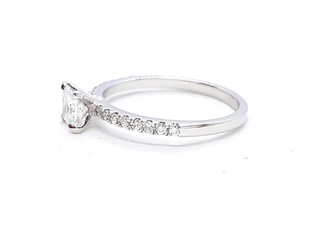 Solitaire Ring White Gold Diamond - Image 23