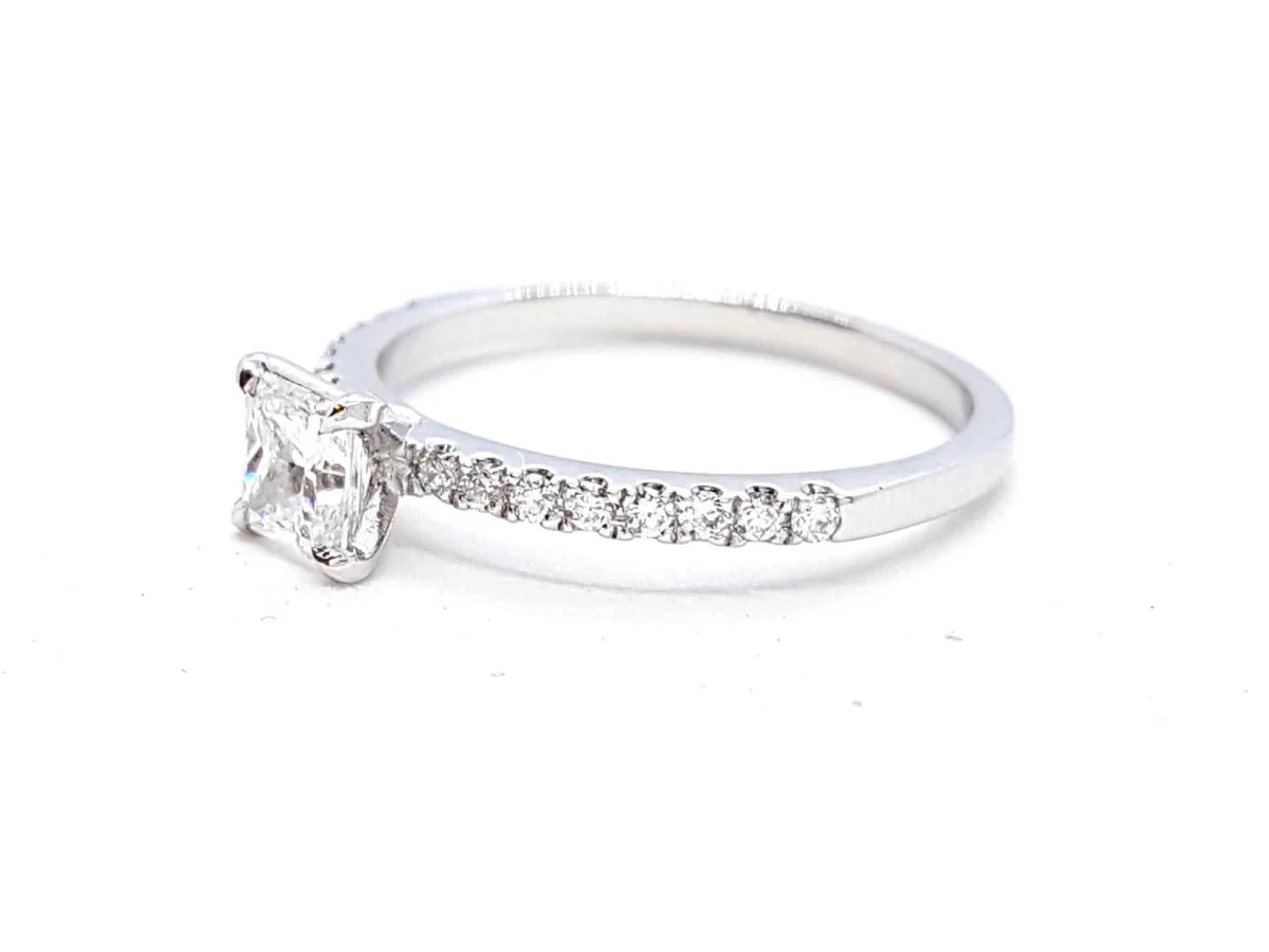 Solitaire Ring White Gold Diamond - Image 24