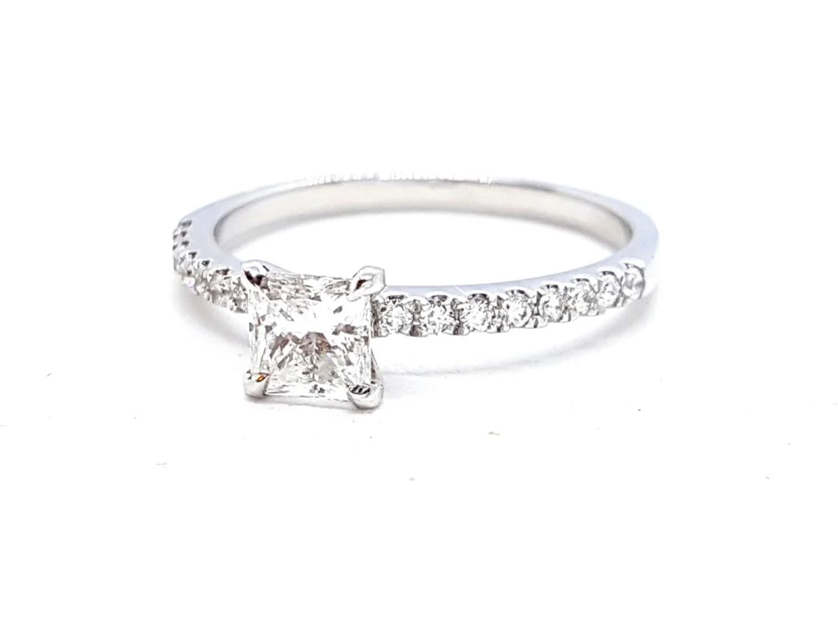 Solitaire Ring White Gold Diamond - Image 25