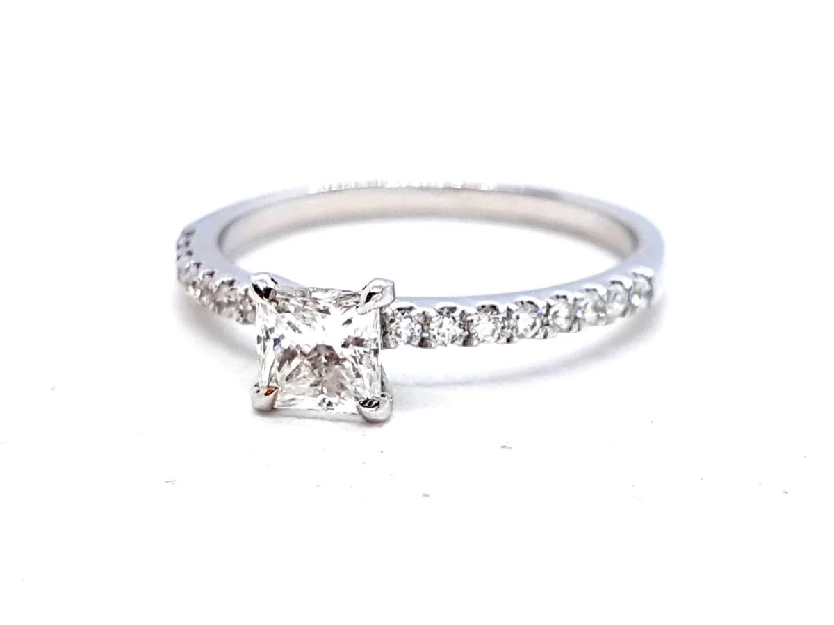 Solitaire Ring White Gold Diamond - Image 26