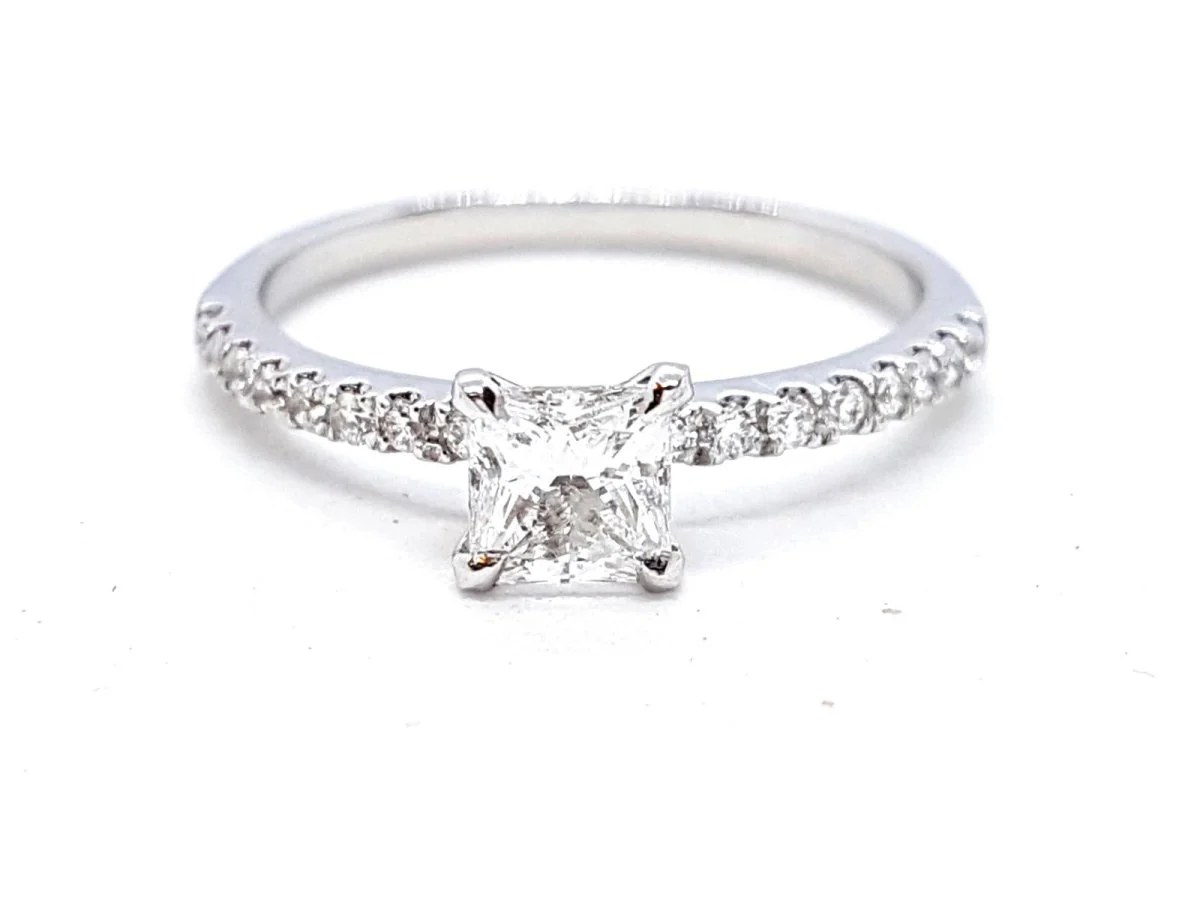 Solitaire Ring White Gold Diamond - Image 27
