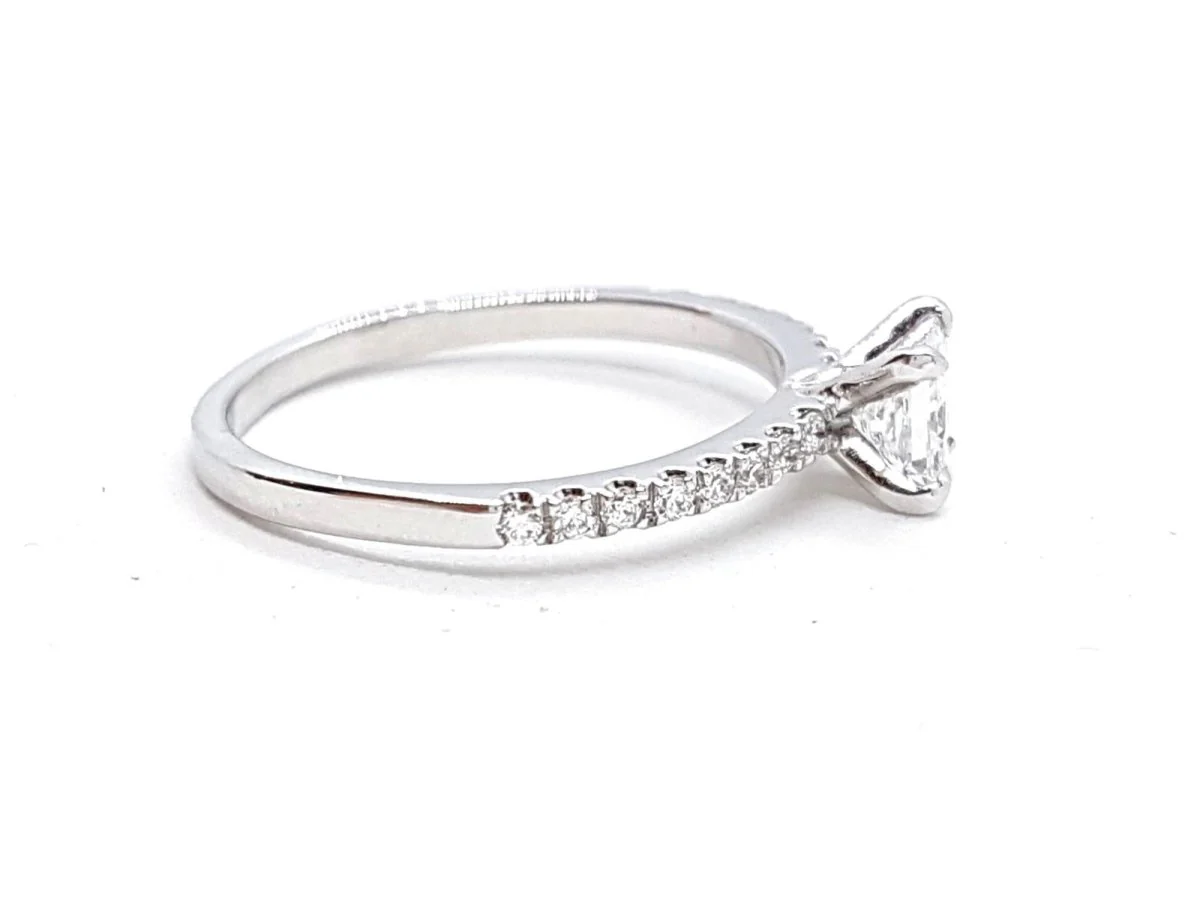 Solitaire Ring White Gold Diamond - Image 7