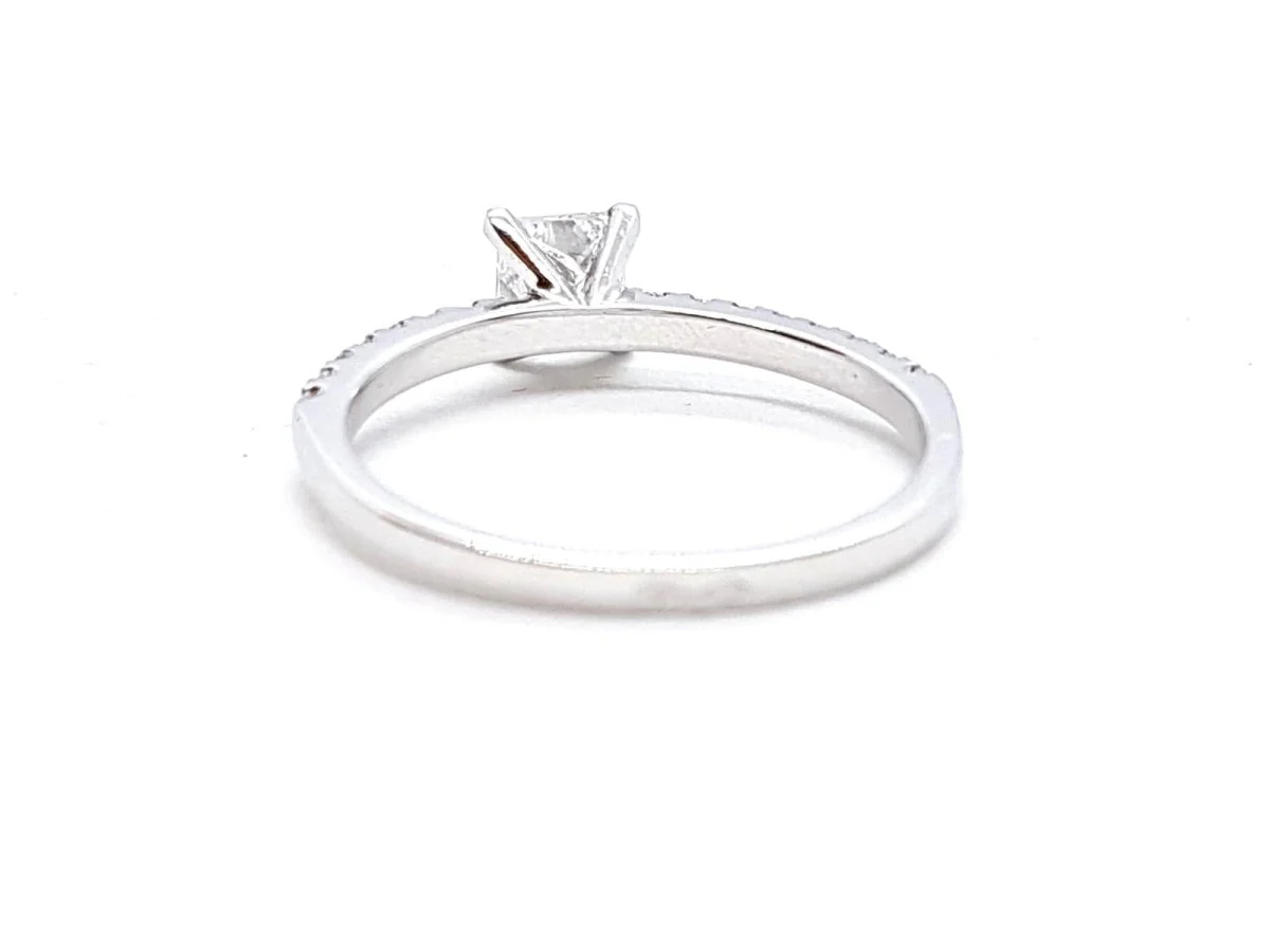 Solitaire Ring White Gold Diamond - Image 9
