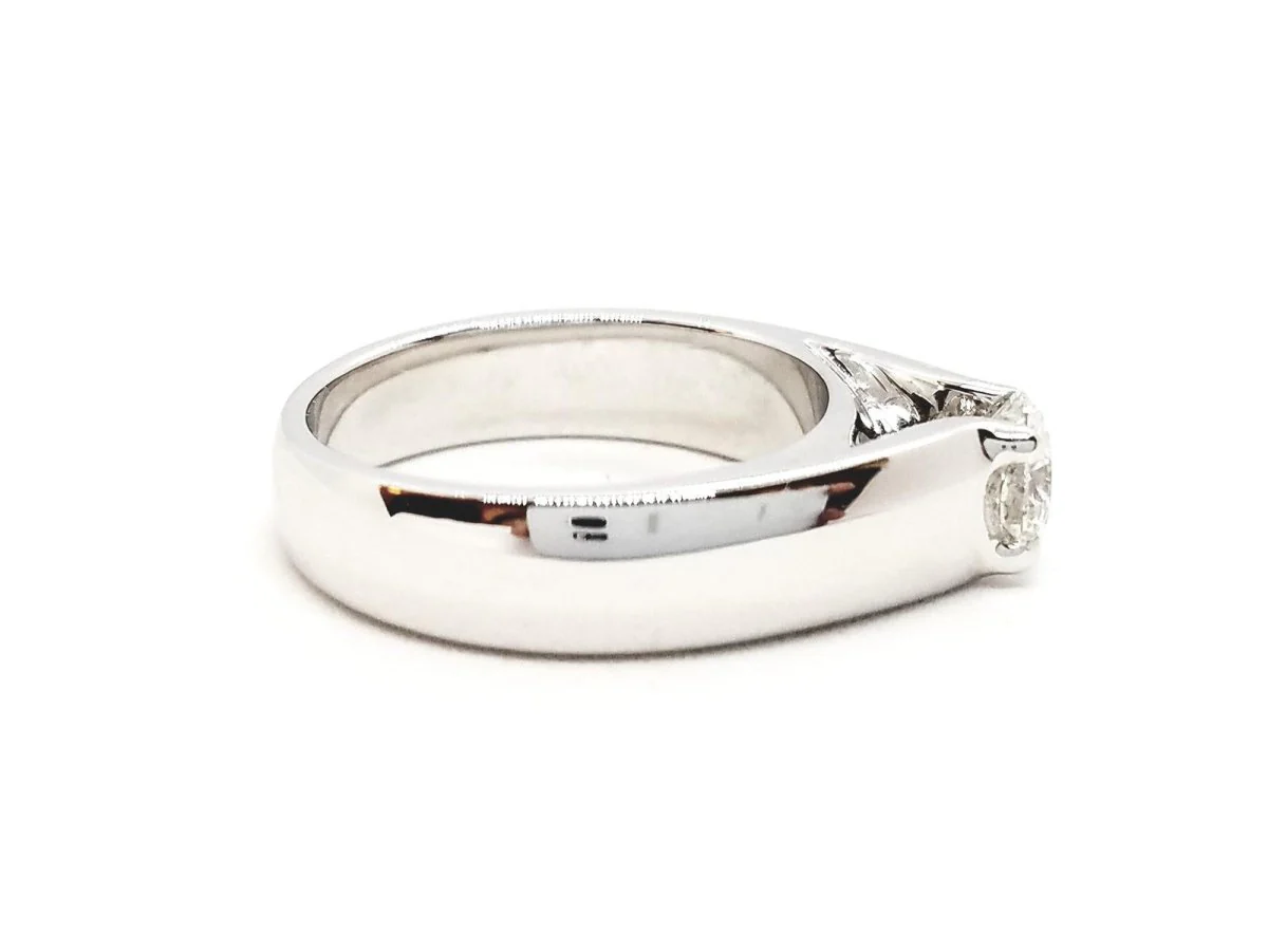 Solitaire Ring White Gold Diamond - Image 13