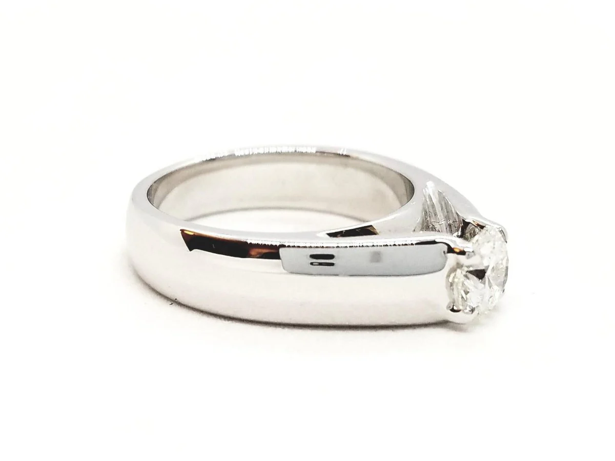 Solitaire Ring White Gold Diamond - Image 14