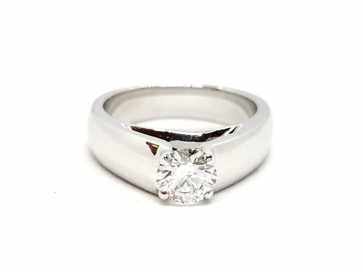 Solitaire Ring White Gold Diamond - Image 16