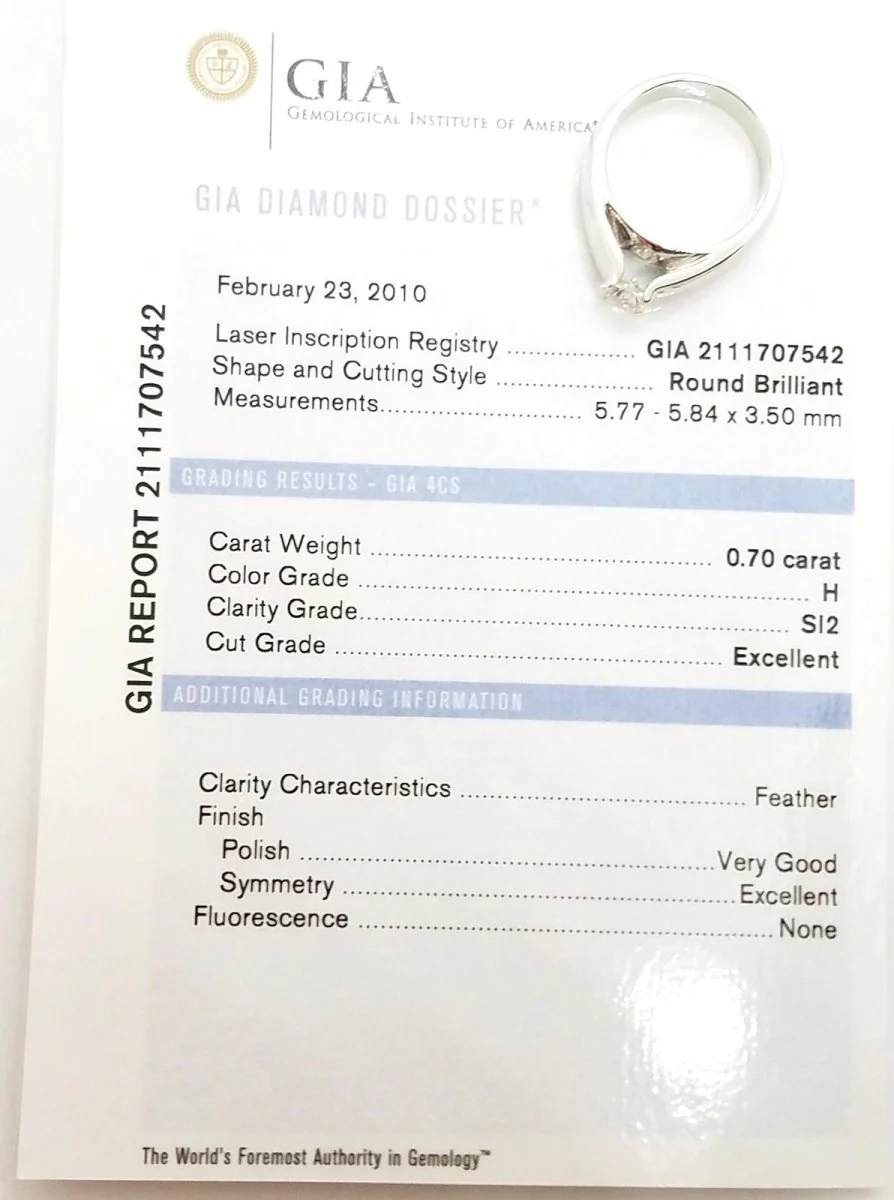 Solitaire Ring White Gold Diamond - Image 17