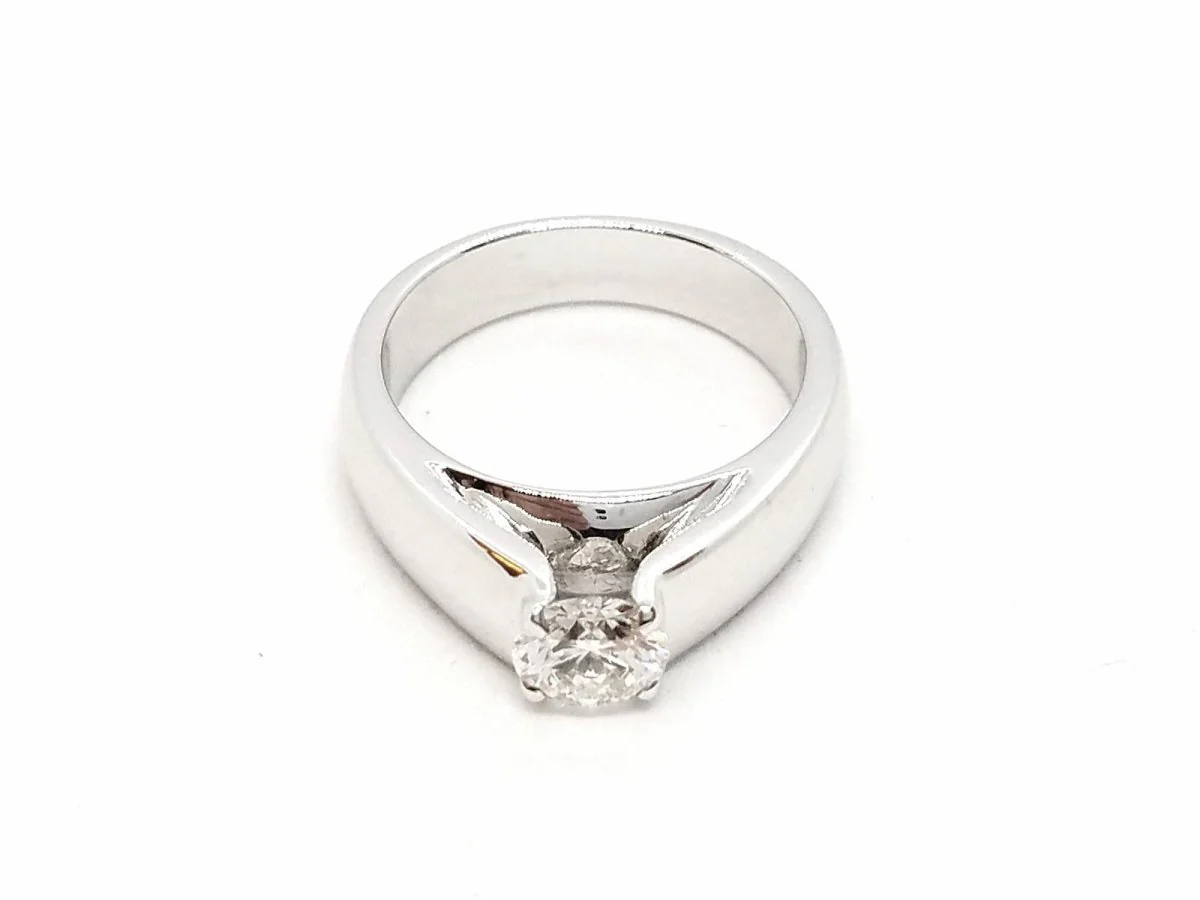 Solitaire Ring White Gold Diamond - Image 4